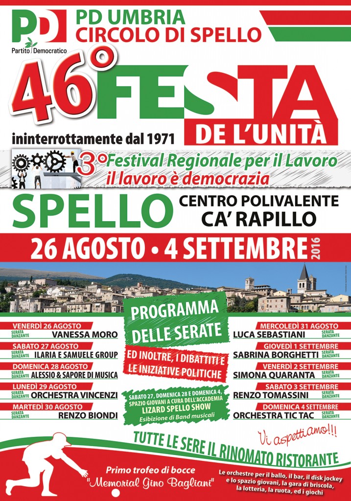 striscione festa democratica 2016